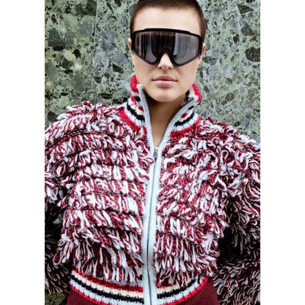 Perfect Moment x H&M BOUCLÉ-Knit Wool Cardigan Large